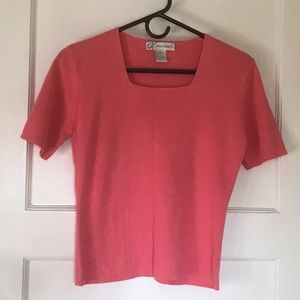 Coral square neck sweater - Dress Barn